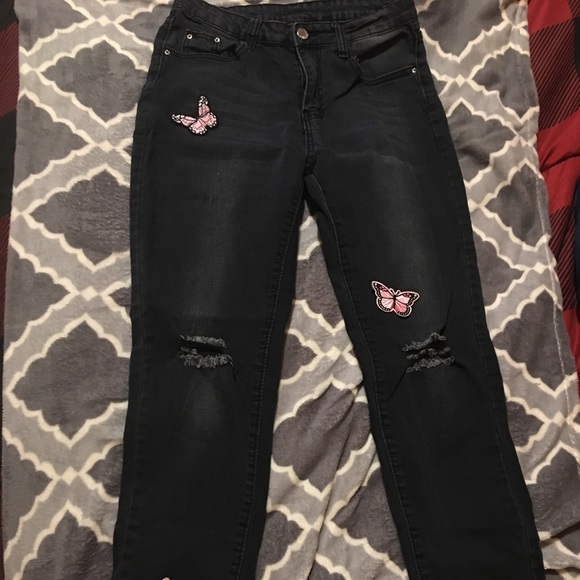 Jeans Custom Made Butterfly Jeans Poshmark